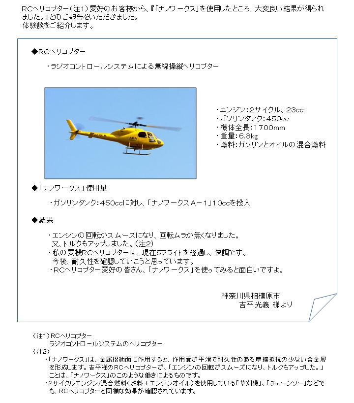 �u�i�m���[�N�X�v�ŁA�q�b�w���R�v�^�[�����I---��]����������---